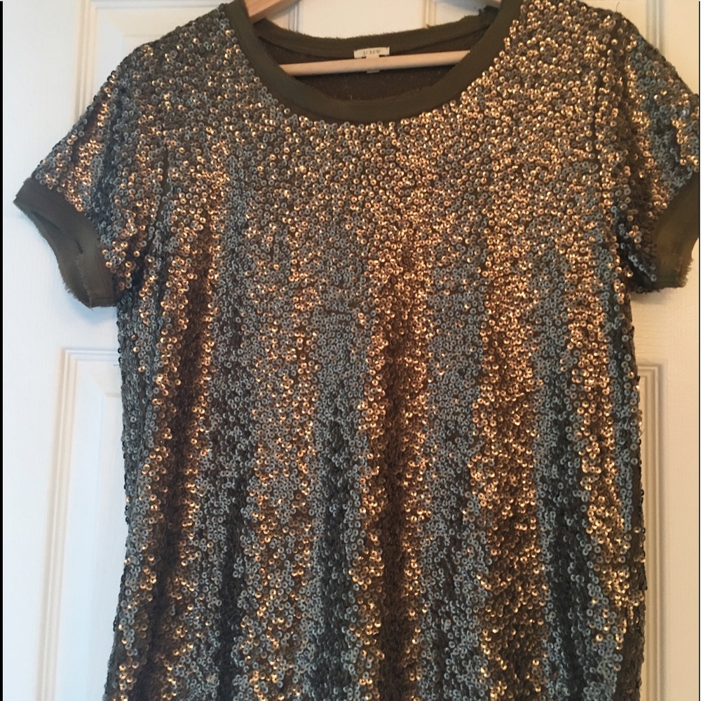 J. CREW SEQUIN BLOUSE