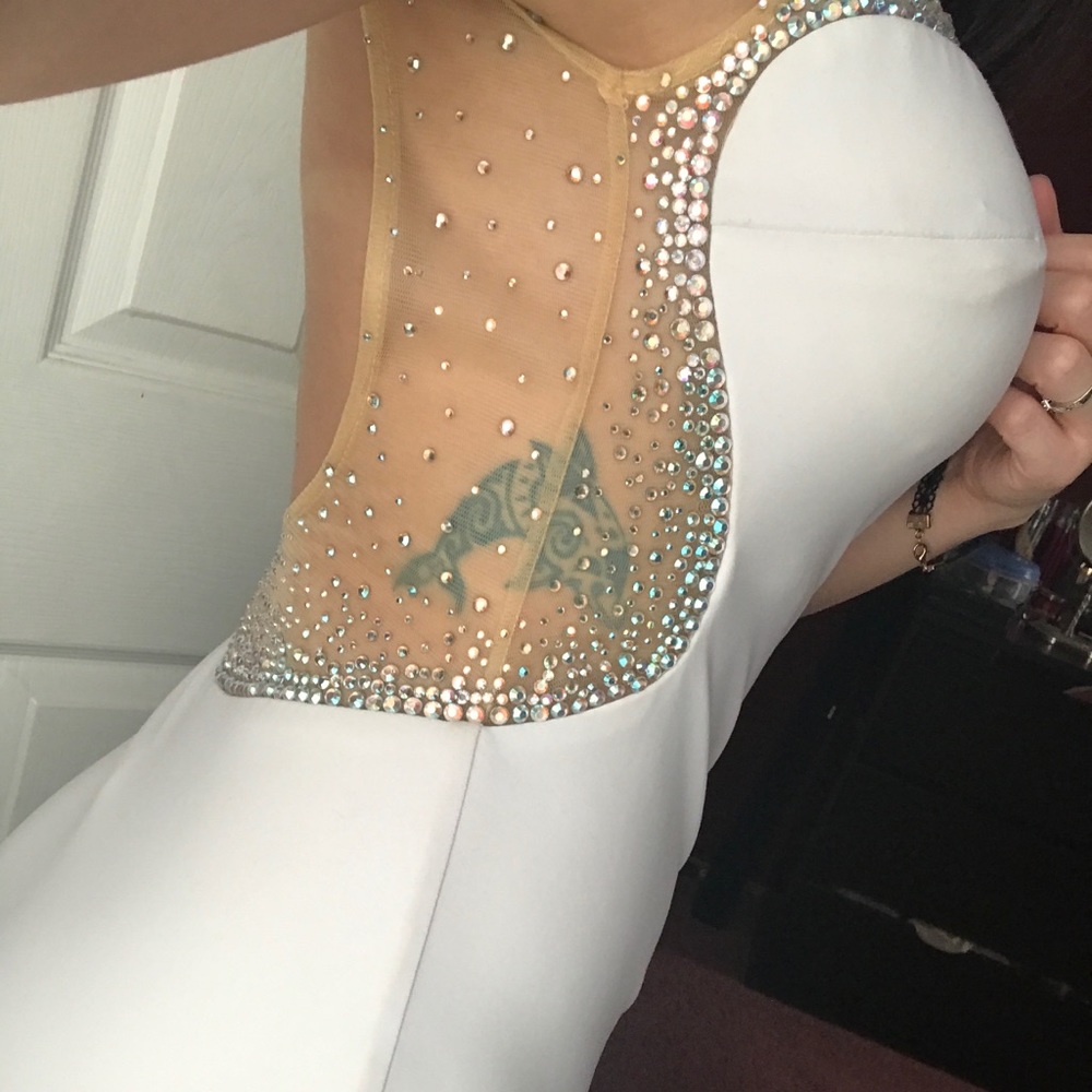 White prom dress