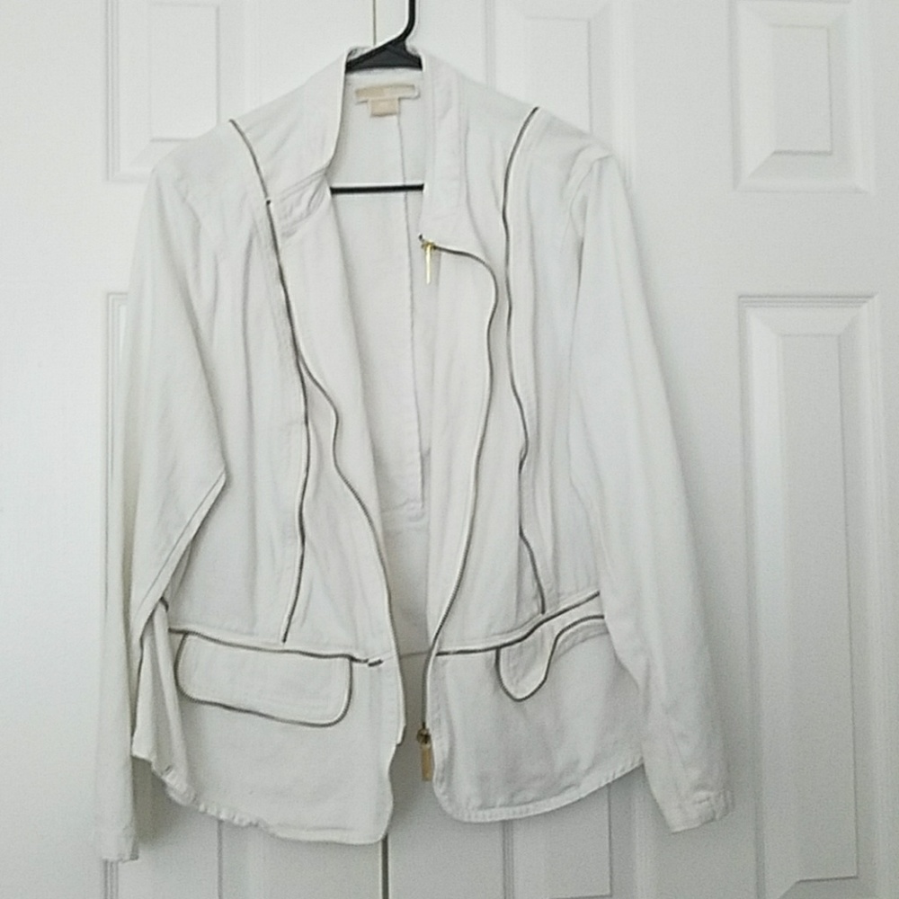 Michael Kors white jean jacket