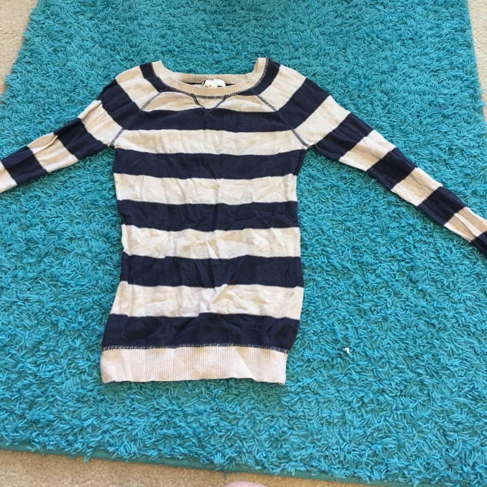 SO navy and white stripped long sleeve.