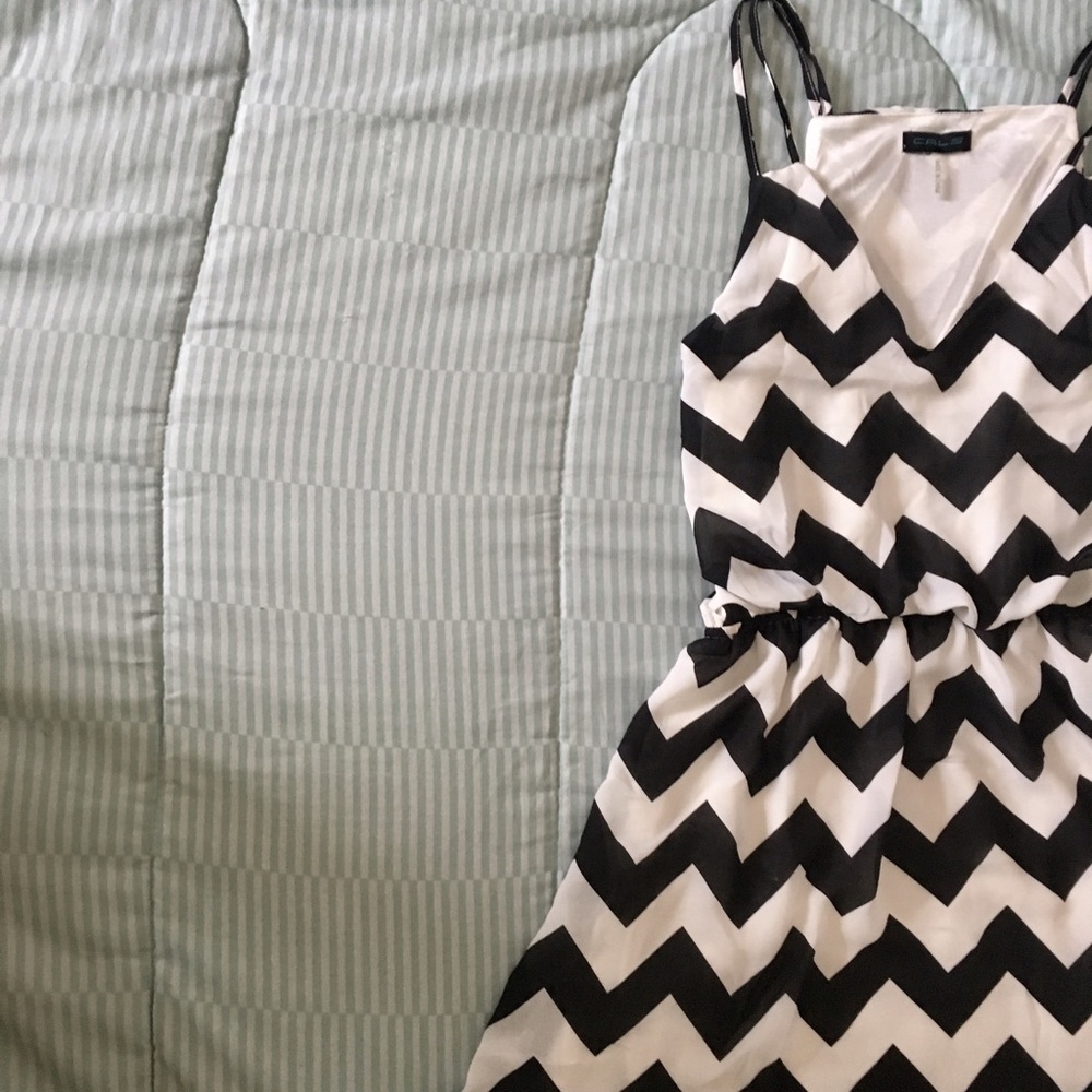 Black and white chevron sundress