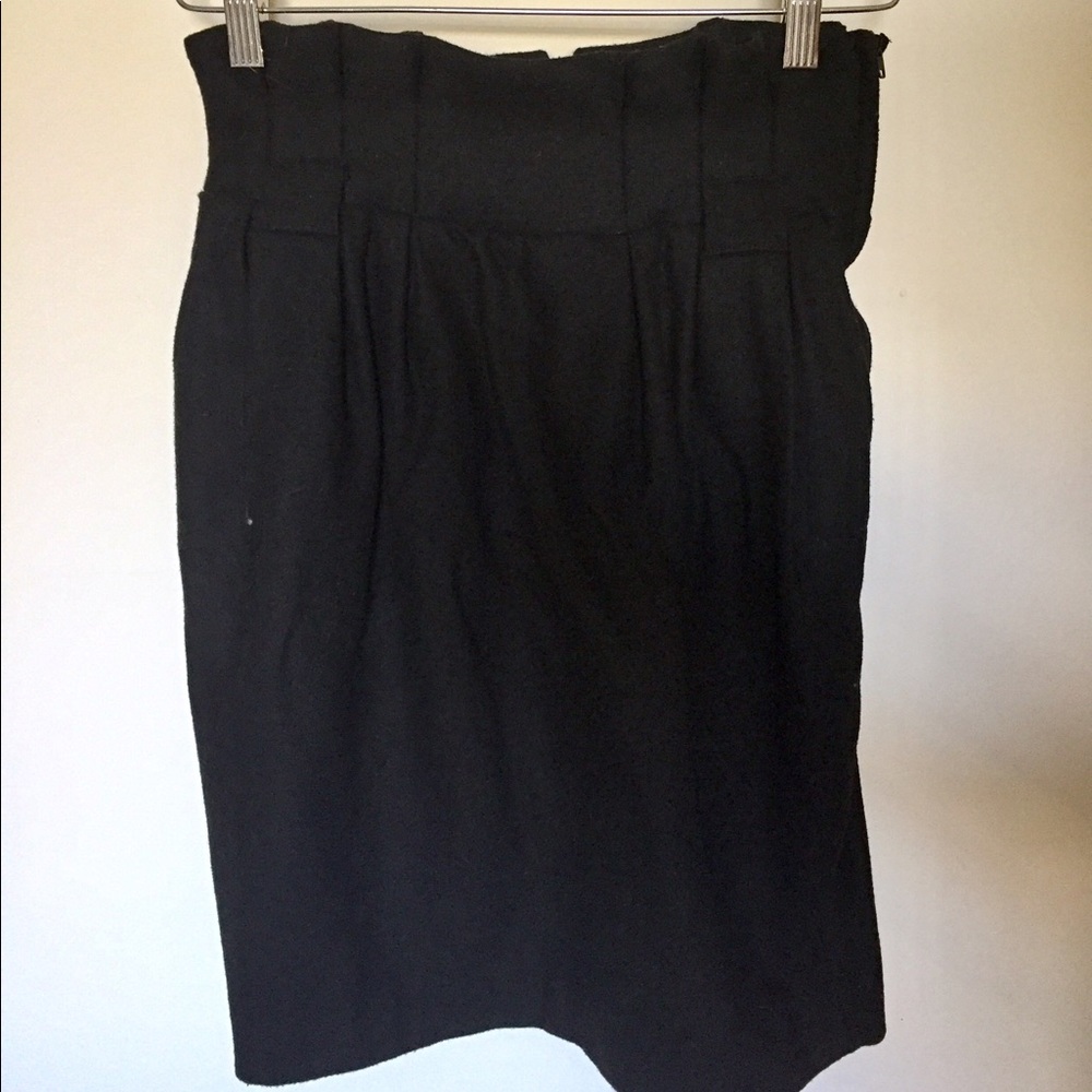 High Waisted Wool Skirt