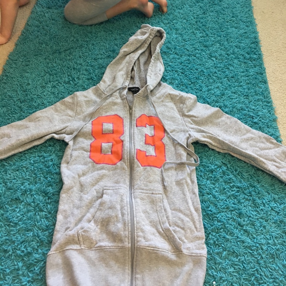 Grey Rue21 zip up hoodie.