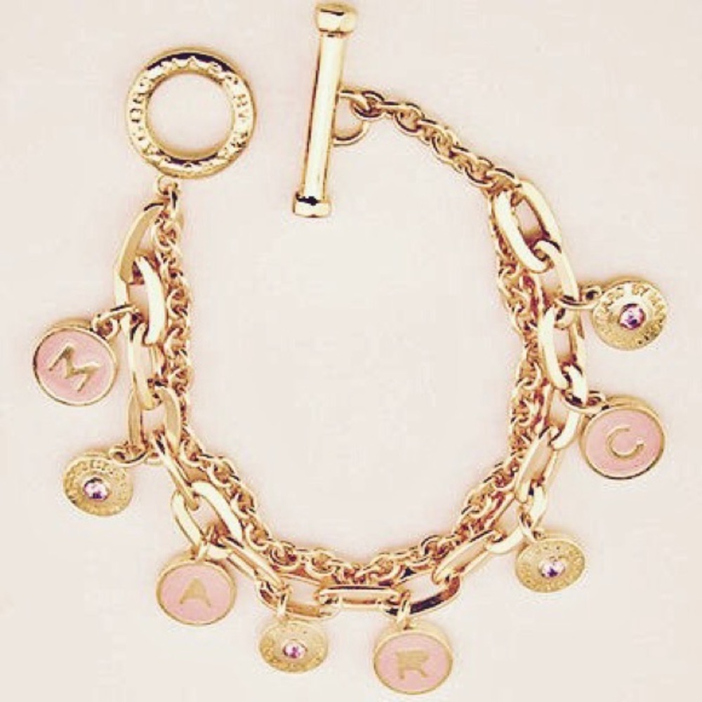 Marc By Marc Jacobs Logo Name Disc Bracelet