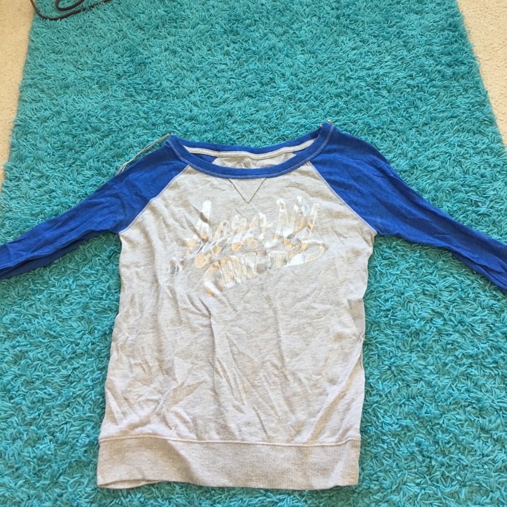 Gray and blue Aeropostale long sleeve.