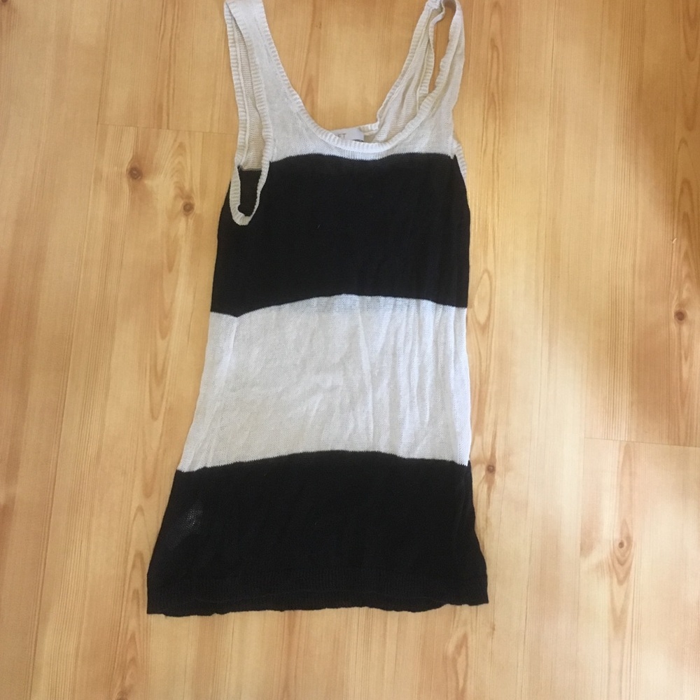 Striped Mesh Tank Top