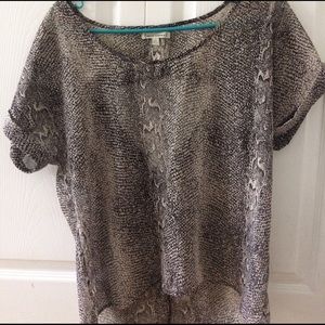 Snake skin printed sheer UO top