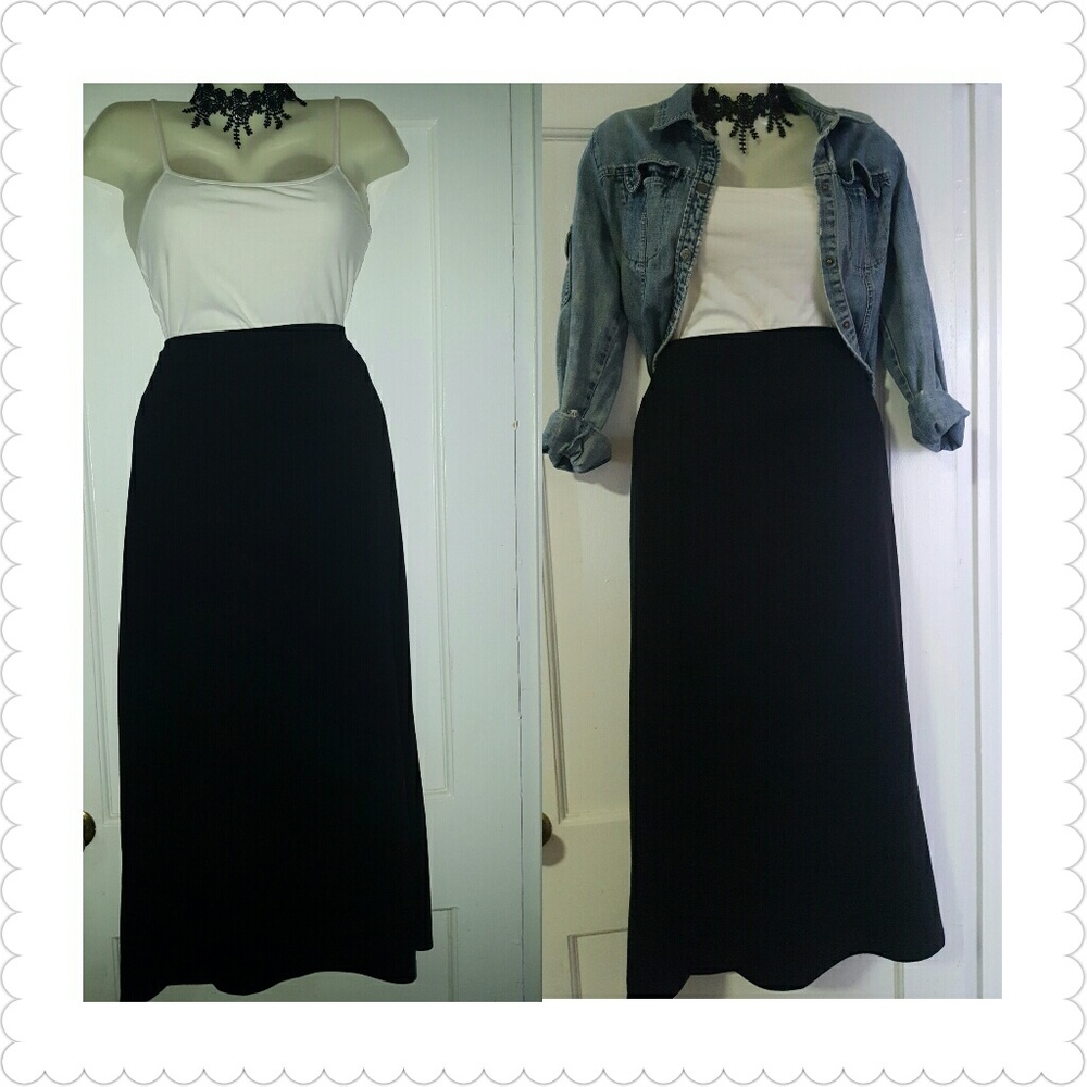 Emma James Black Maxi Skirt