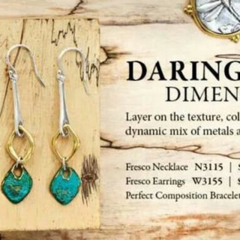 FINAL SET Fresco Earrings & Necklace πnib - Picture 3 of 4