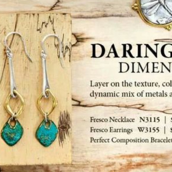 FINAL SET Fresco Earrings & Necklace 💚nib - Picture 3 of 4