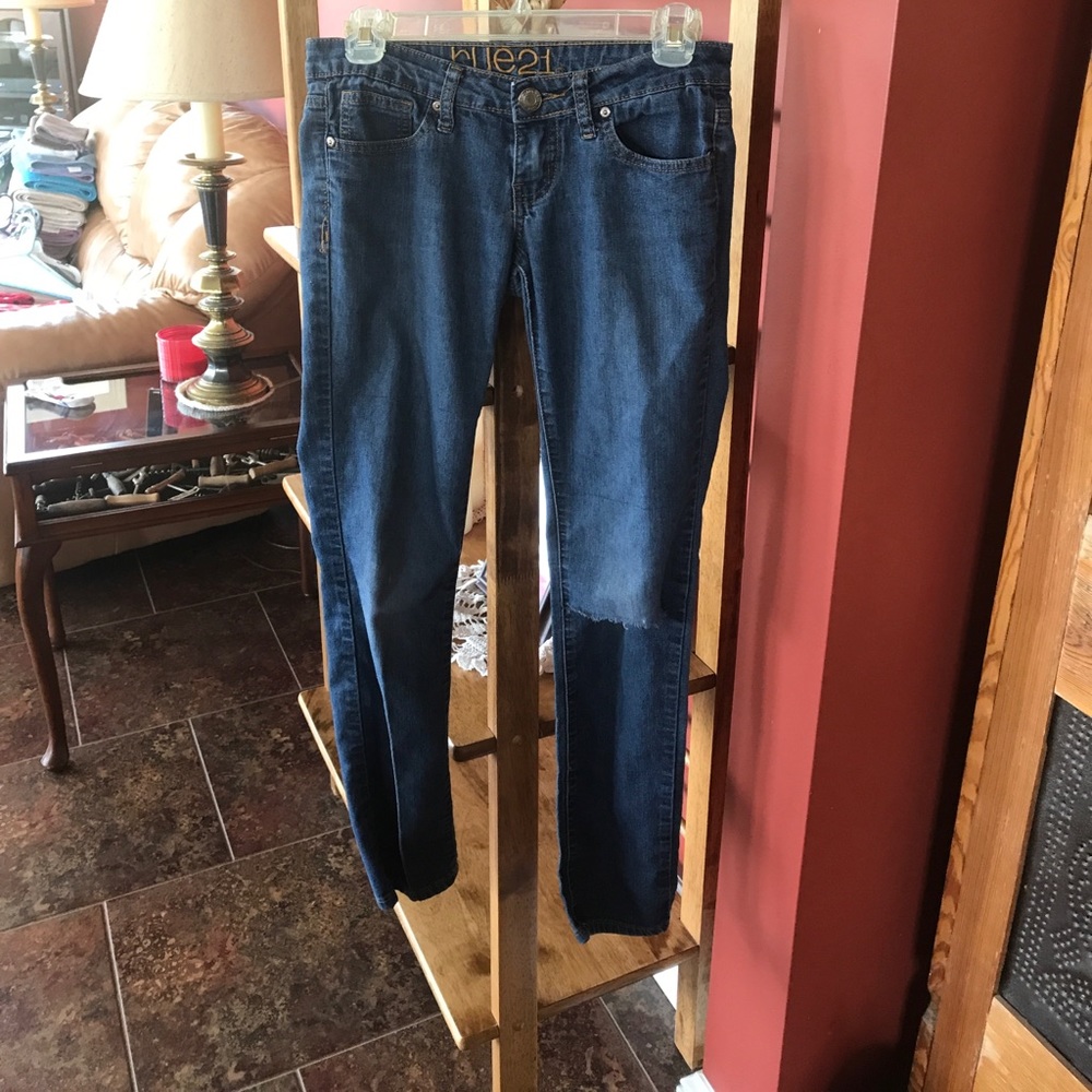 Size 1/2 Rue21 pants with a slit on left knee.