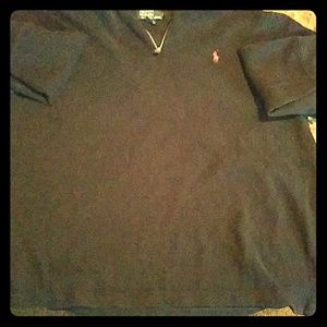 Xxl blk polo sweater red horse