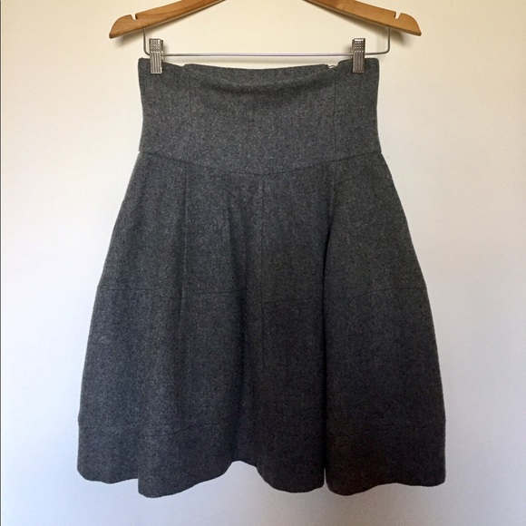 High Waisted Wool Skirt - Picture 2 of 4