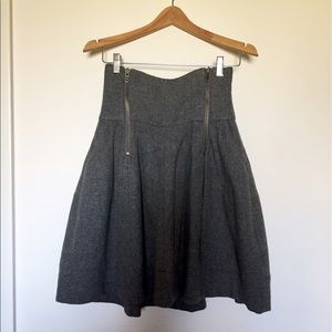 High Waisted Wool Skirt