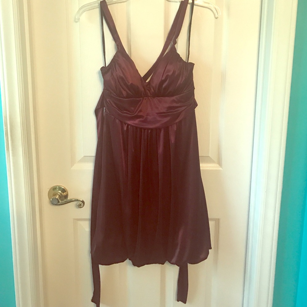 Burgundy halter dress