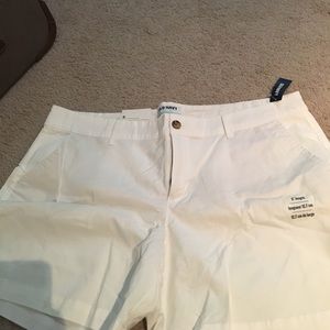 White 5" length shorts. NWT