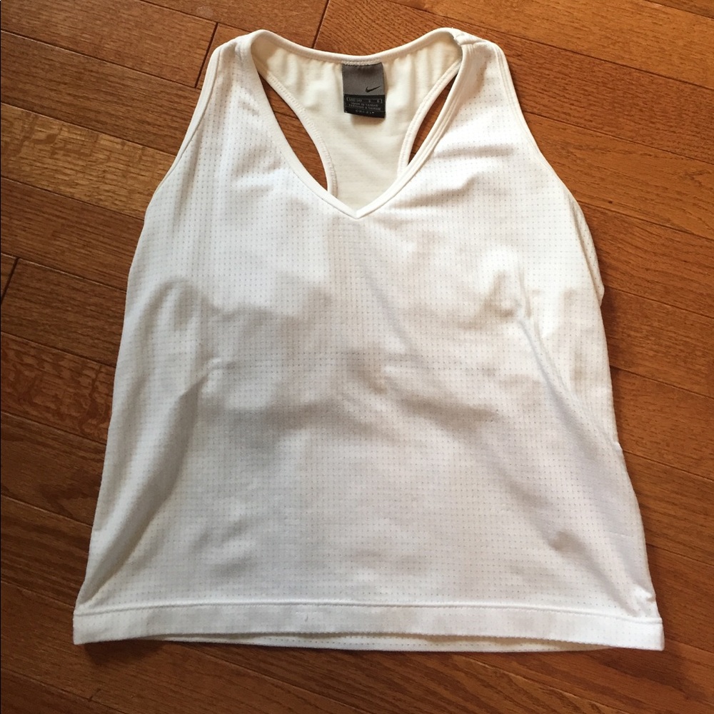 Nike dry fit tank with built in bra.