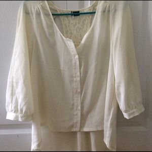 White button up blouse from UO