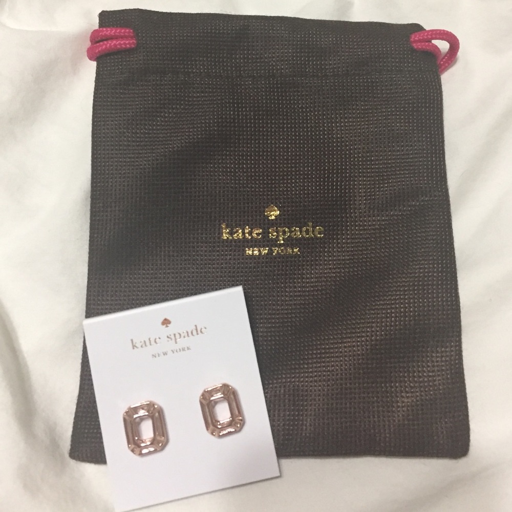 kate spade rose gold earrings. BNWT. Beautiful!