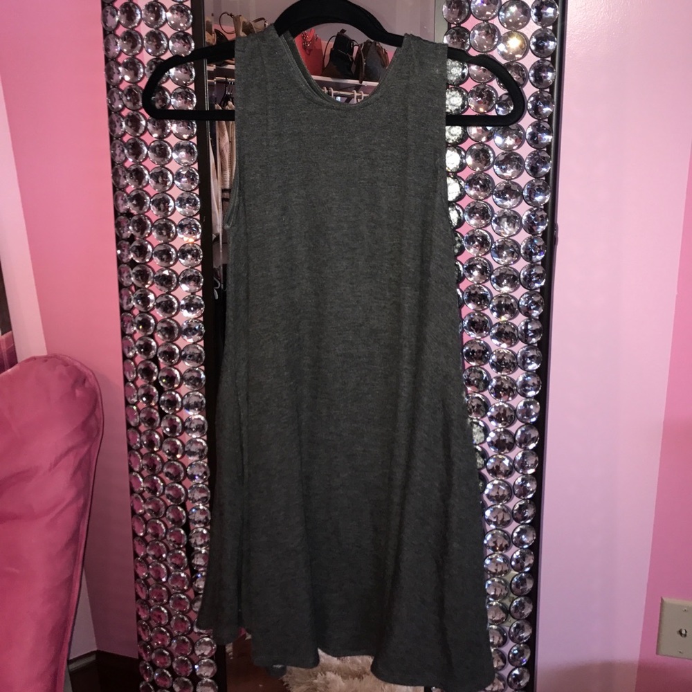 Gray long cute shirt or short dress from Forever21