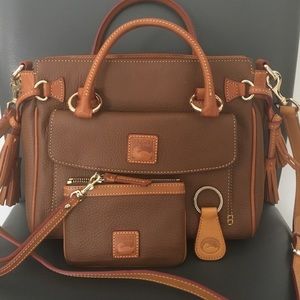 Dooney & Bourke Leather Medium Pocket Satchel PLUS