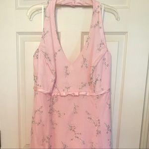22W Pink Halter Formal Dress