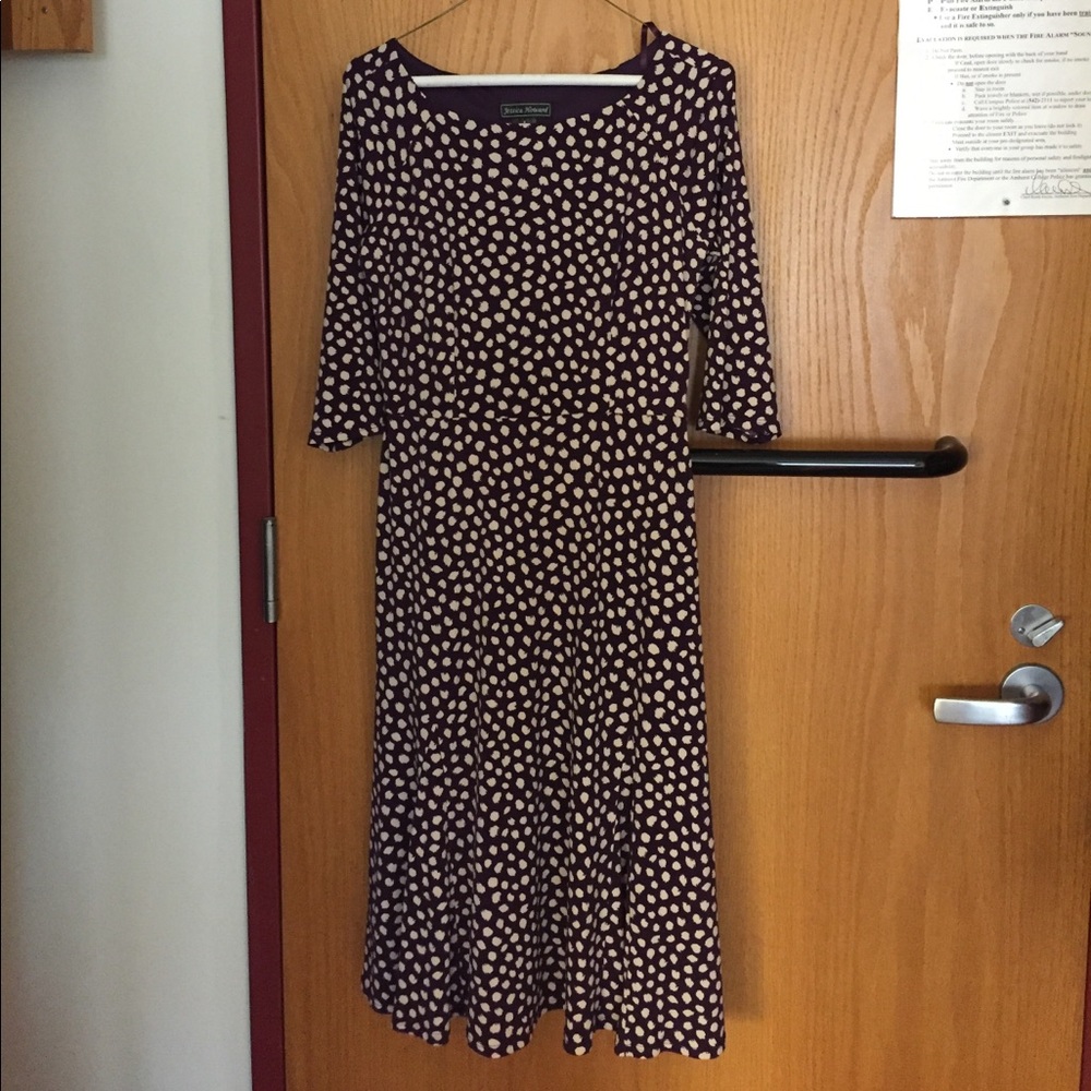 Jessica Howard Dark Purple Dot Dress