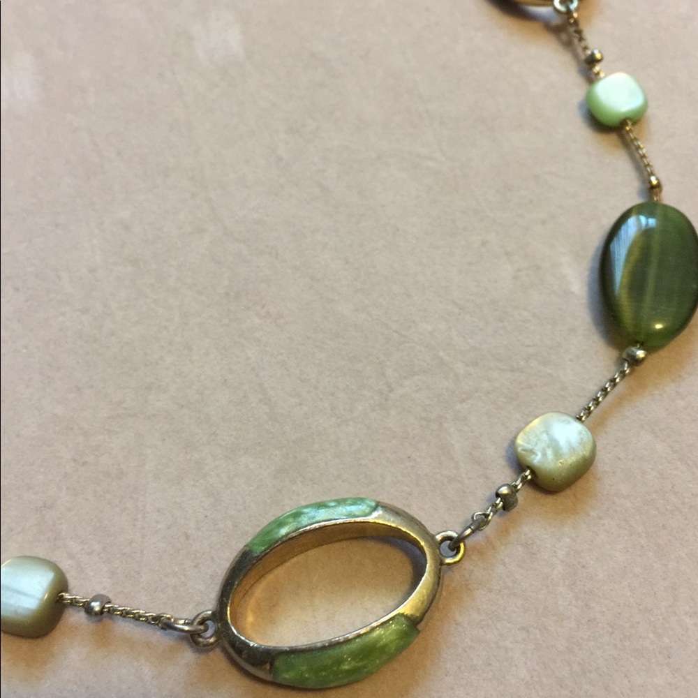 Green and gold necklace
