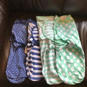 Four SwaddleMe swaddles