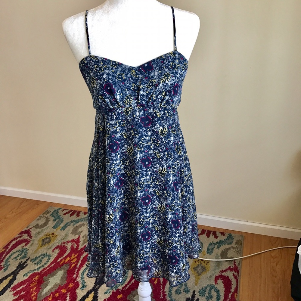 {Anthro} Floral Slip Dress Size 4