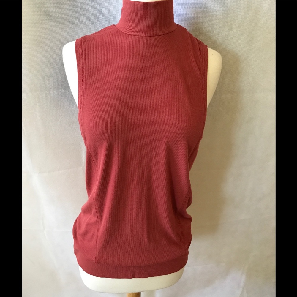 NORDSTROM NWT RIBBED MOCK NECK TANK SIZE L