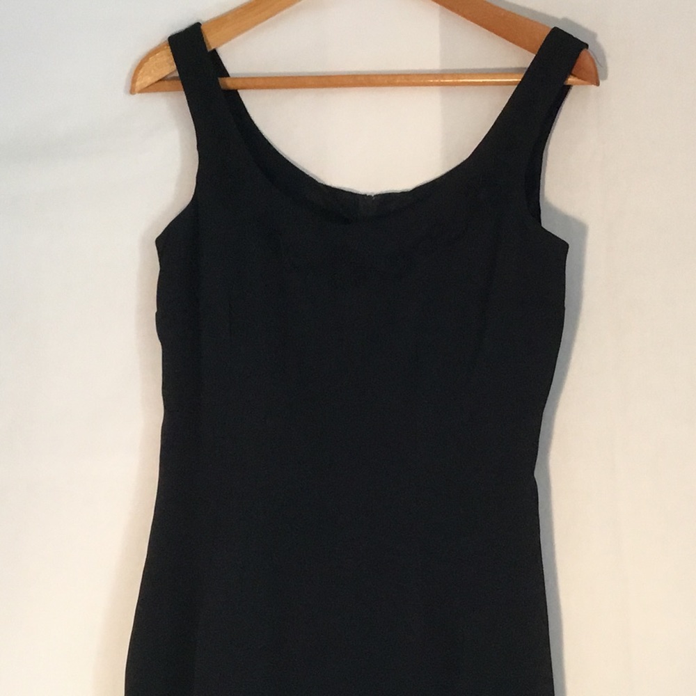 Womens Long Parallel Dress Size 6 Black Zip Back