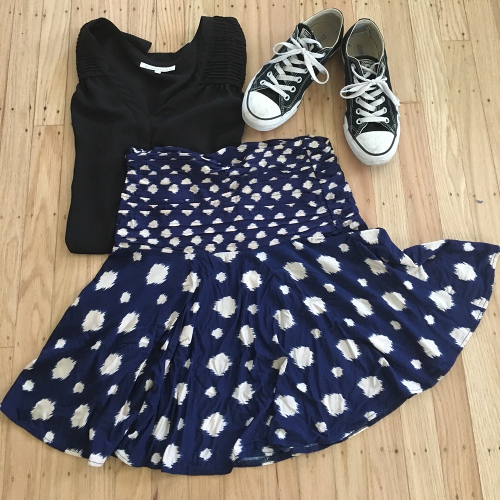 Polka dot mini skirt