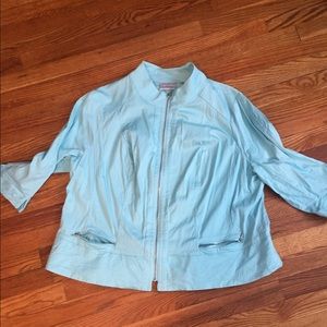Aqua colored summer jacket
