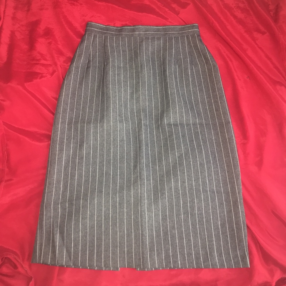 Pinstriped Business Skirt