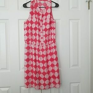 Pink and white dress