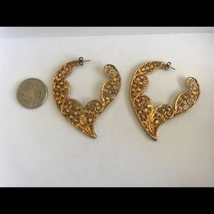 Gas bijoux heart ❤️ shaped hoop earrings