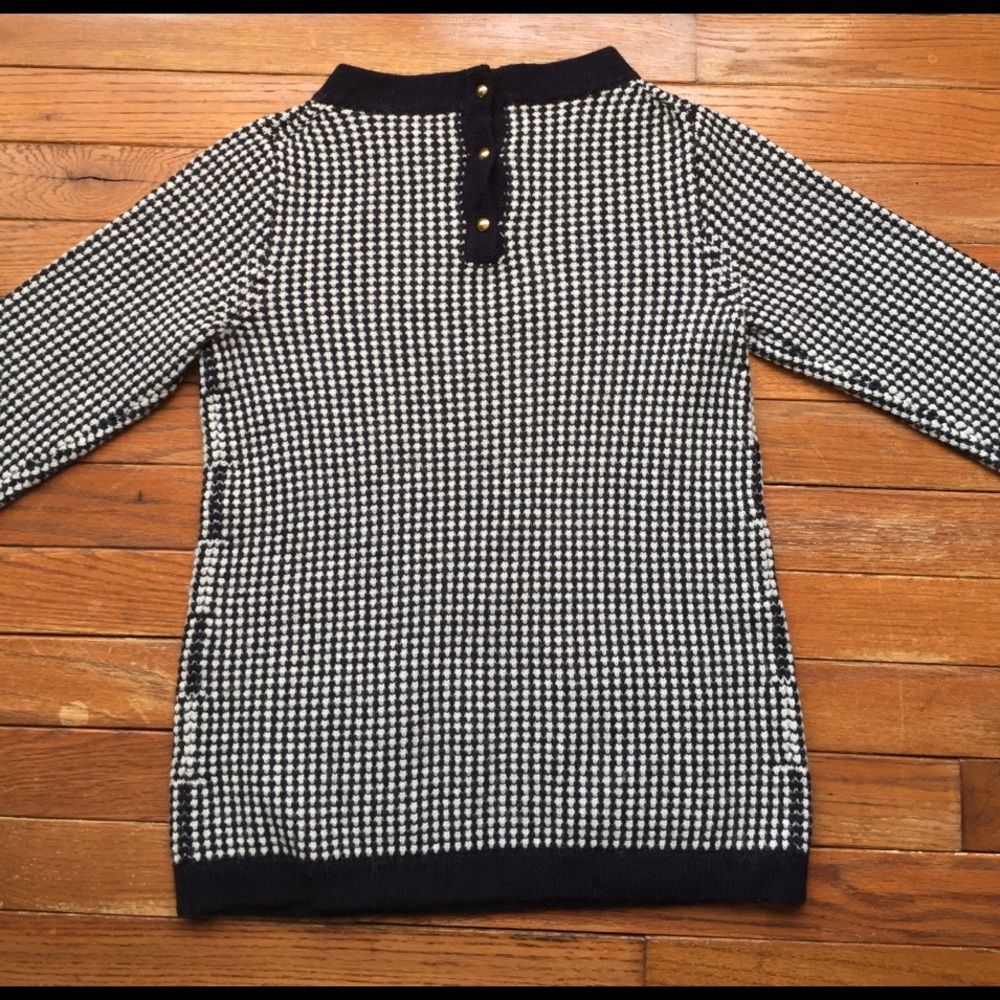 J Crew black and white sweater size 12 - Picture 2 of 4