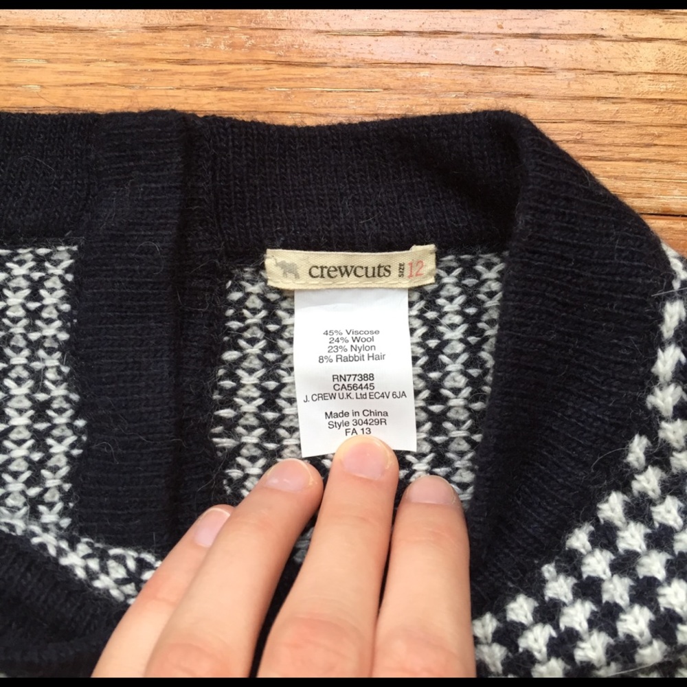 J Crew black and white sweater size 12 - Picture 4 of 4