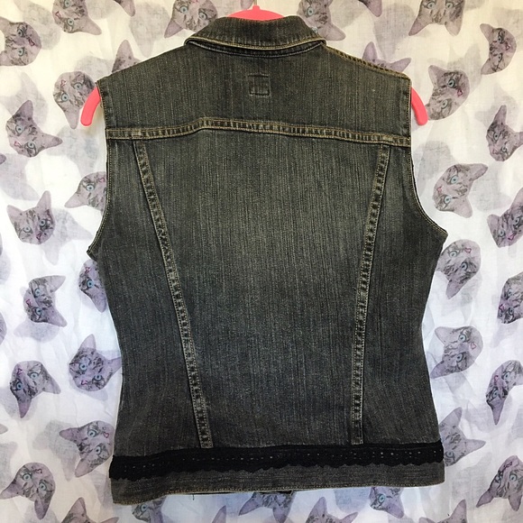 💀Gap💀 Vest w/Sugar Skull/calavera Patch - Picture 4 of 6