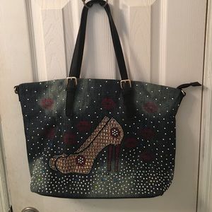 Rhinestone heels bag