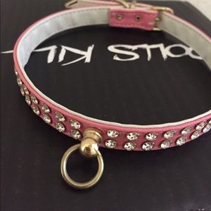DOLLSKILL Pink Rhinestones Grunge Ring Choker DOLLSKILL Pink Rhinestones Grunge Ring Choker