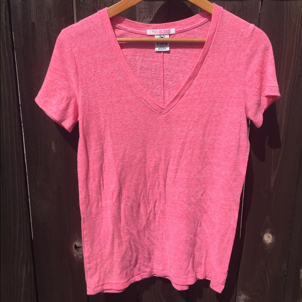 PINK VICTORIA SECRET TRI BLEND PINK SZ M SHIRT