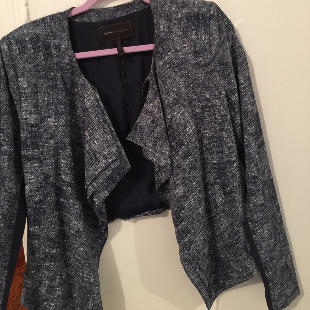 Bcbg blazer.Long in front. w/ front zipper