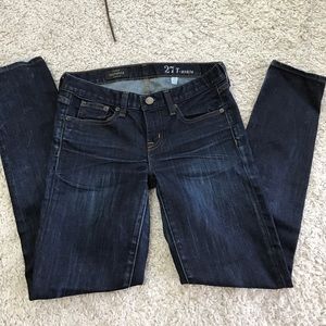 Dark Wash JCrew Toothpick Jean Ankle