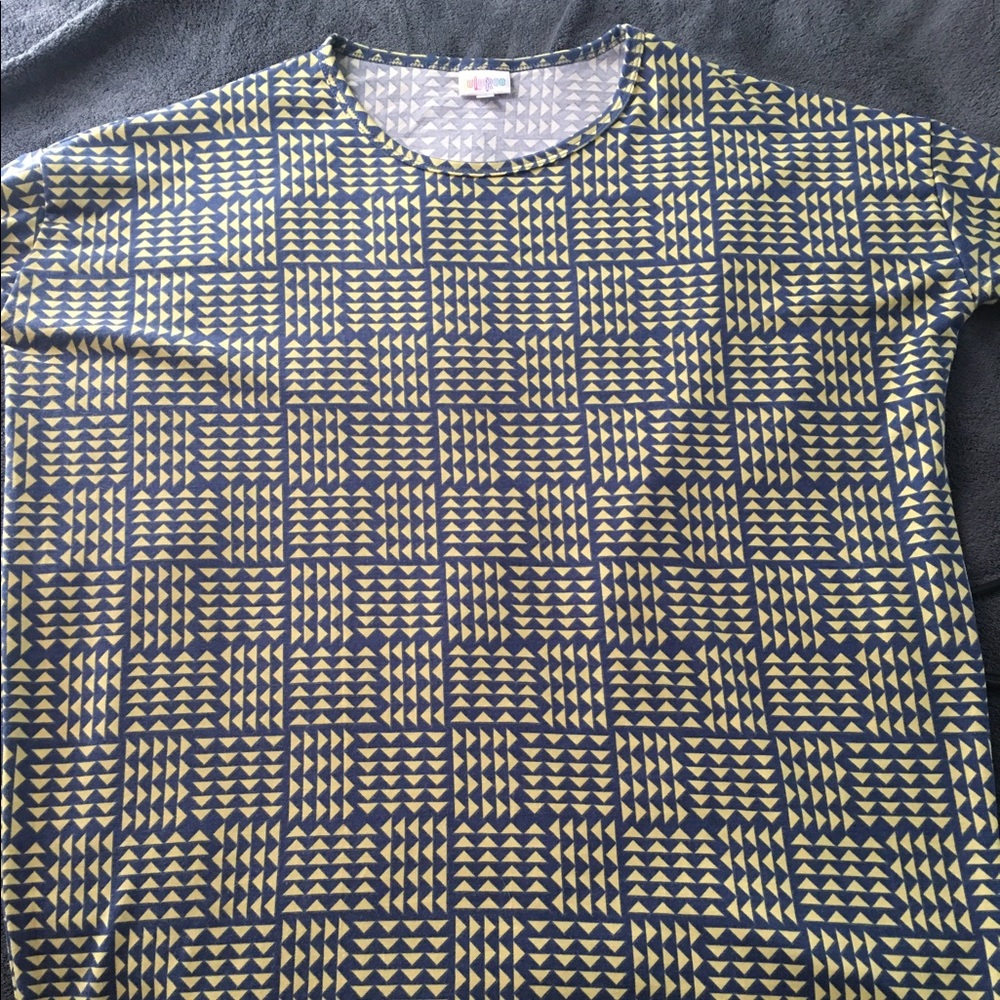 Blue and yellow Lularoe Irma