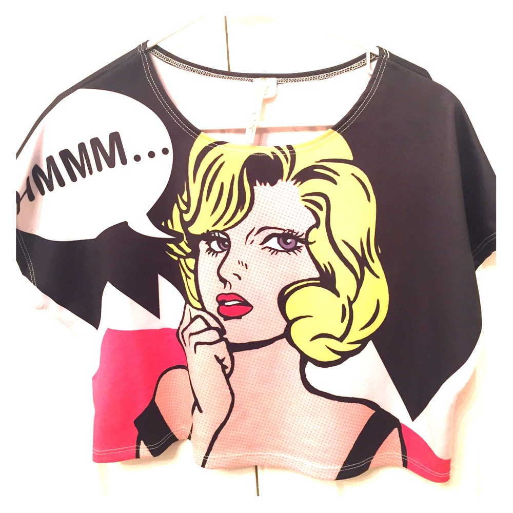 Comic Art Lichtenstein style crop top!