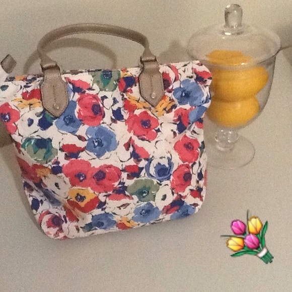Dana Buchman Floral Handbag - Picture 2 of 4