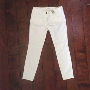 LOFT Ivory White Marisa Skinny Ankle Pants 0P