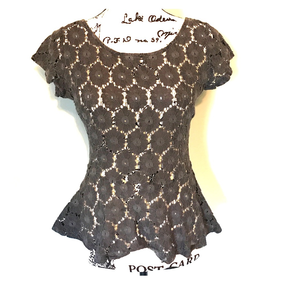 Lace Peplum Top